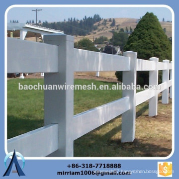 High quality 2 rails, 3 rails and 4 rails white vinyl horse fence, horse fence, 3 rails horse fence